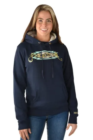 Pure Western Hoodie Womens Catherine Navy