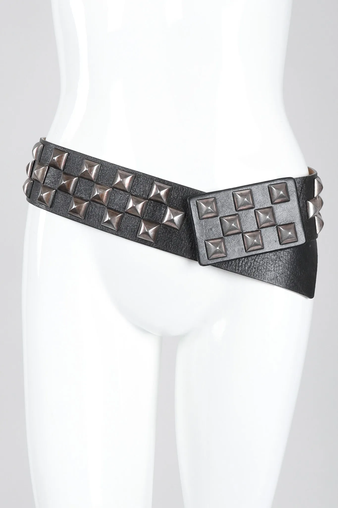 Pyramid Stud Leather Belt