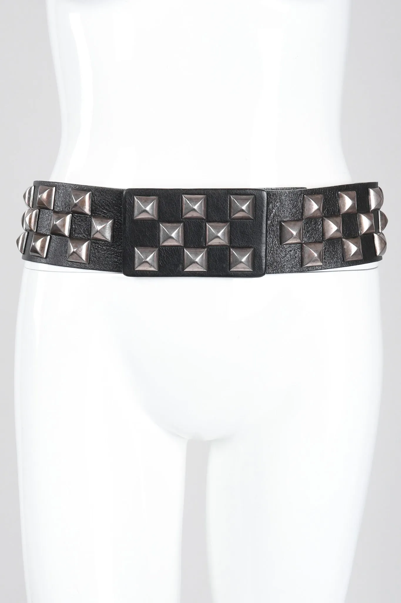 Pyramid Stud Leather Belt