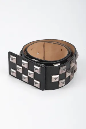 Pyramid Stud Leather Belt
