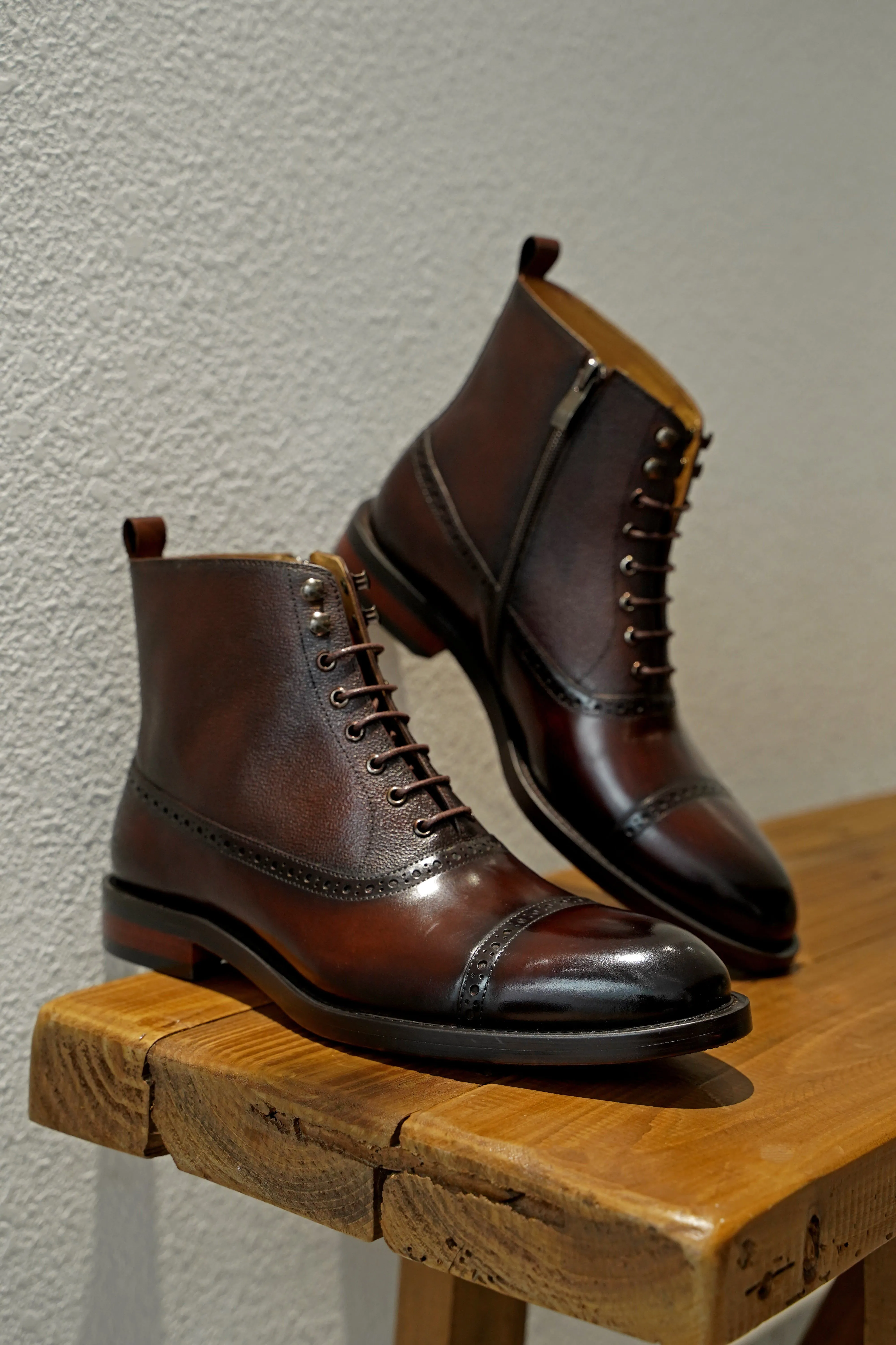 Quality Meets Sophistication: Alex Lace-Up Leather Boots | Handcrafted Excellence