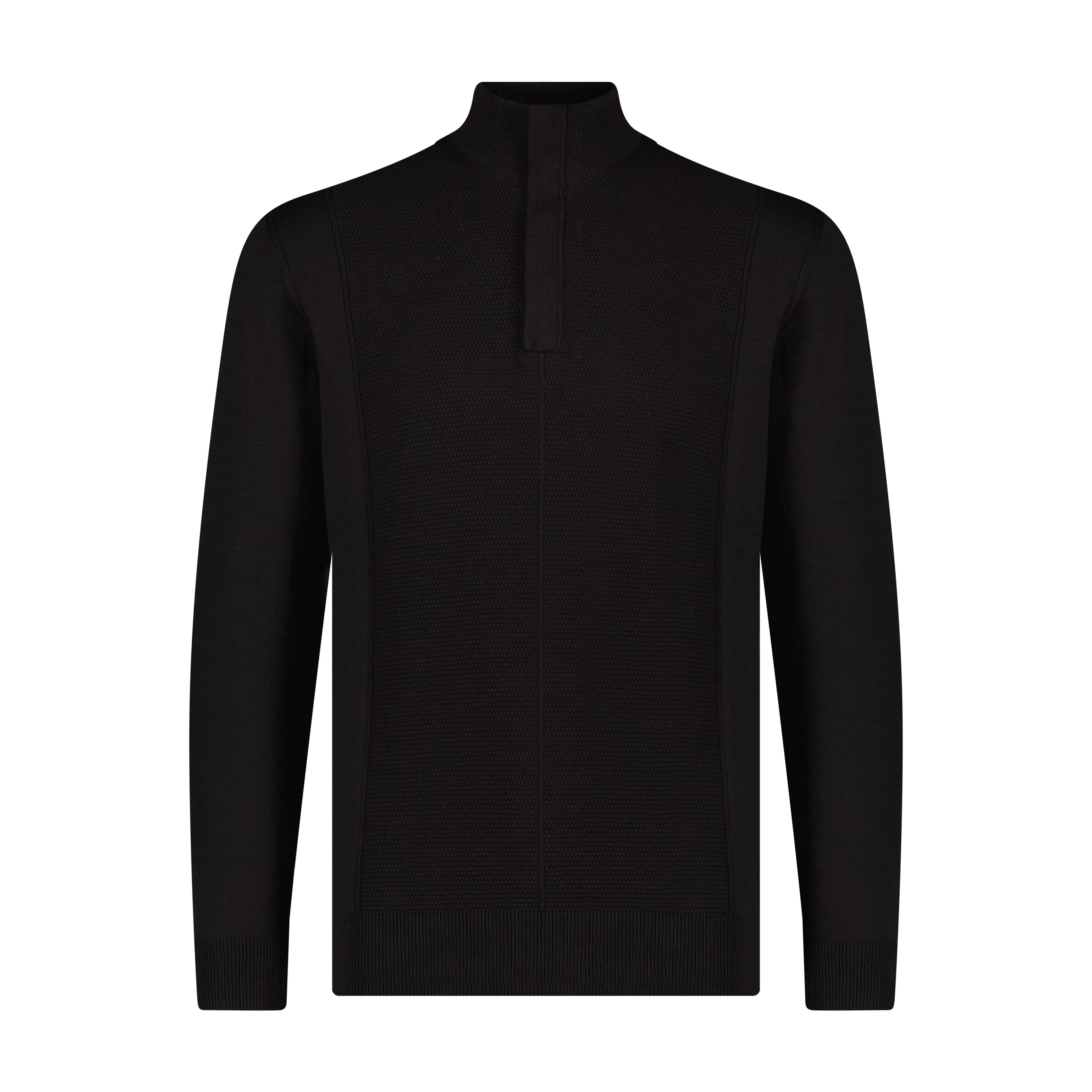 Quarter Zip Multi Panel Sweater