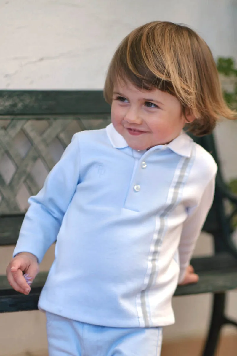 "Louis" Blue Polo Shirt, Shorts & Socks