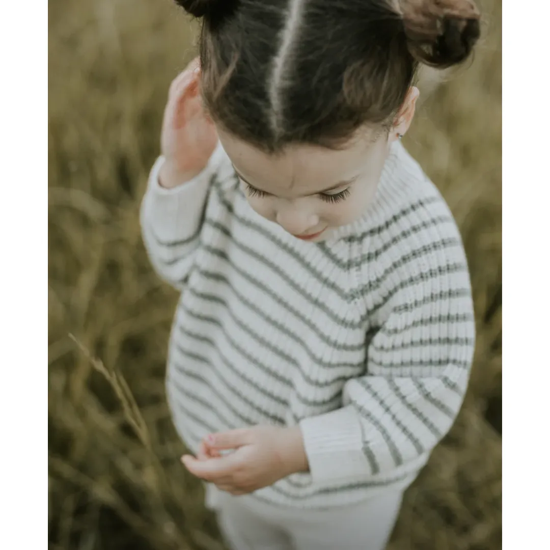 Raglan Striped Sweater
