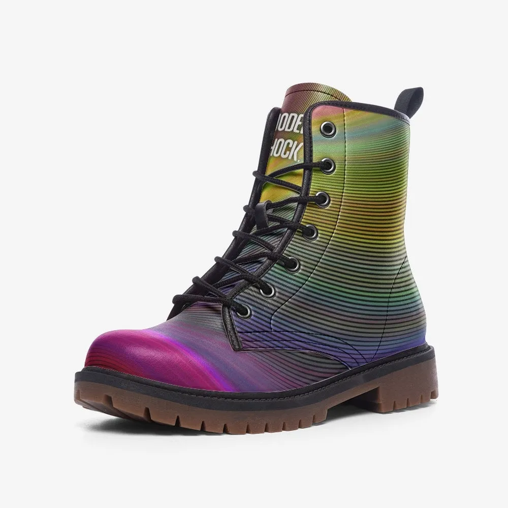 Rainbow Spectrum Vegan Leather Unisex Boots