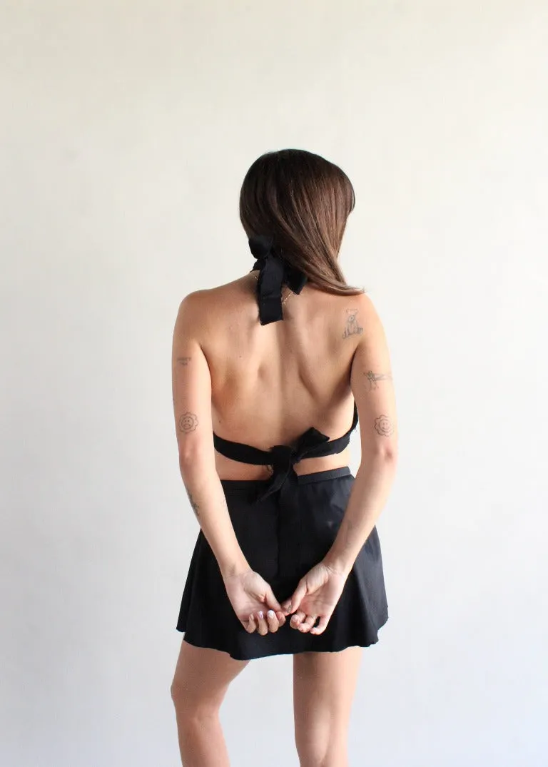 RCYCLD Denim Criss Cross Halter