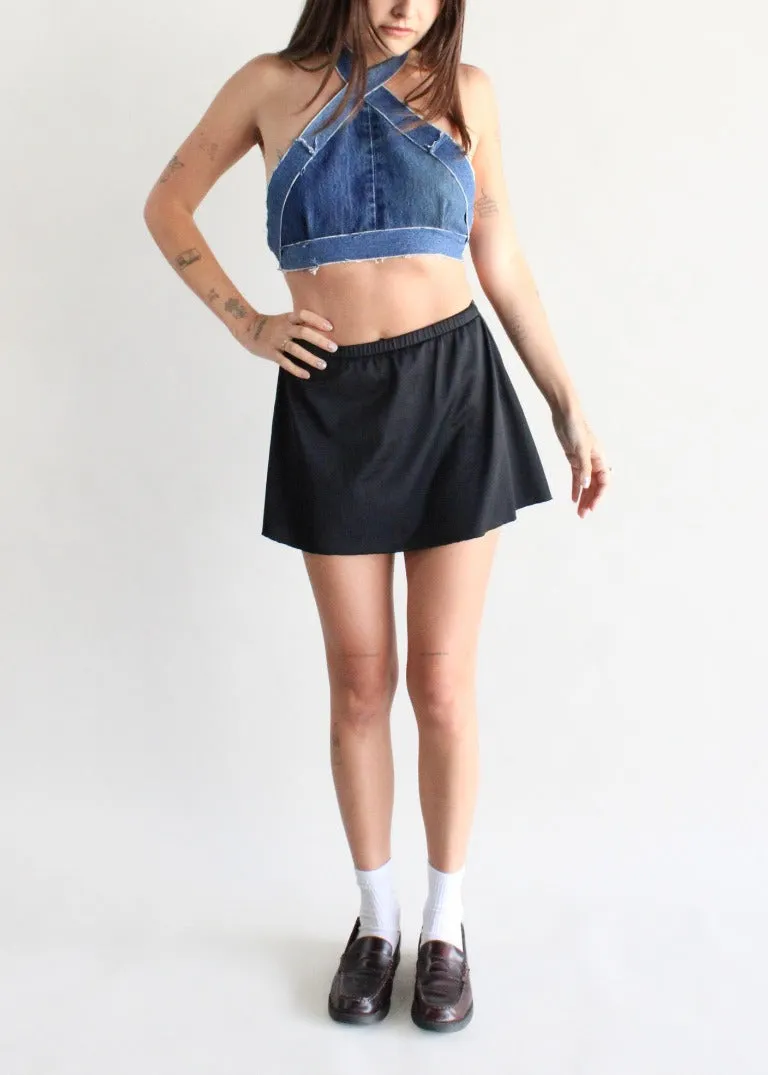 RCYCLD Denim Criss Cross Halter