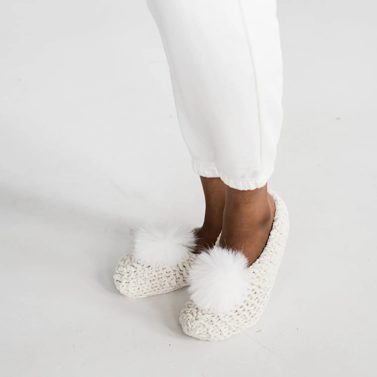 Recycled Ballerina Slippers - Cloud Chenille