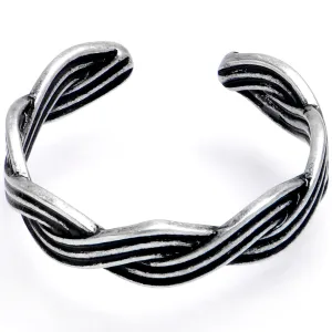 Ribbon Waves Adjustable Toe Ring