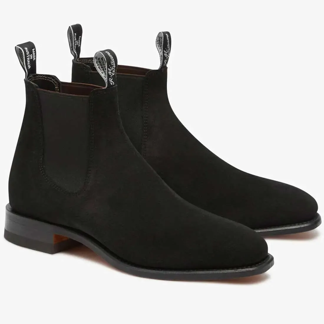 RM WILLIAMS Comfort Craftsman Boots - Men's - Black Suede