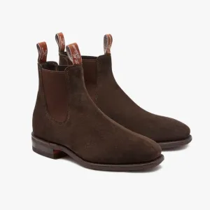 RM Williams Comfort Craftsman Men's Suede Boots Chocolate