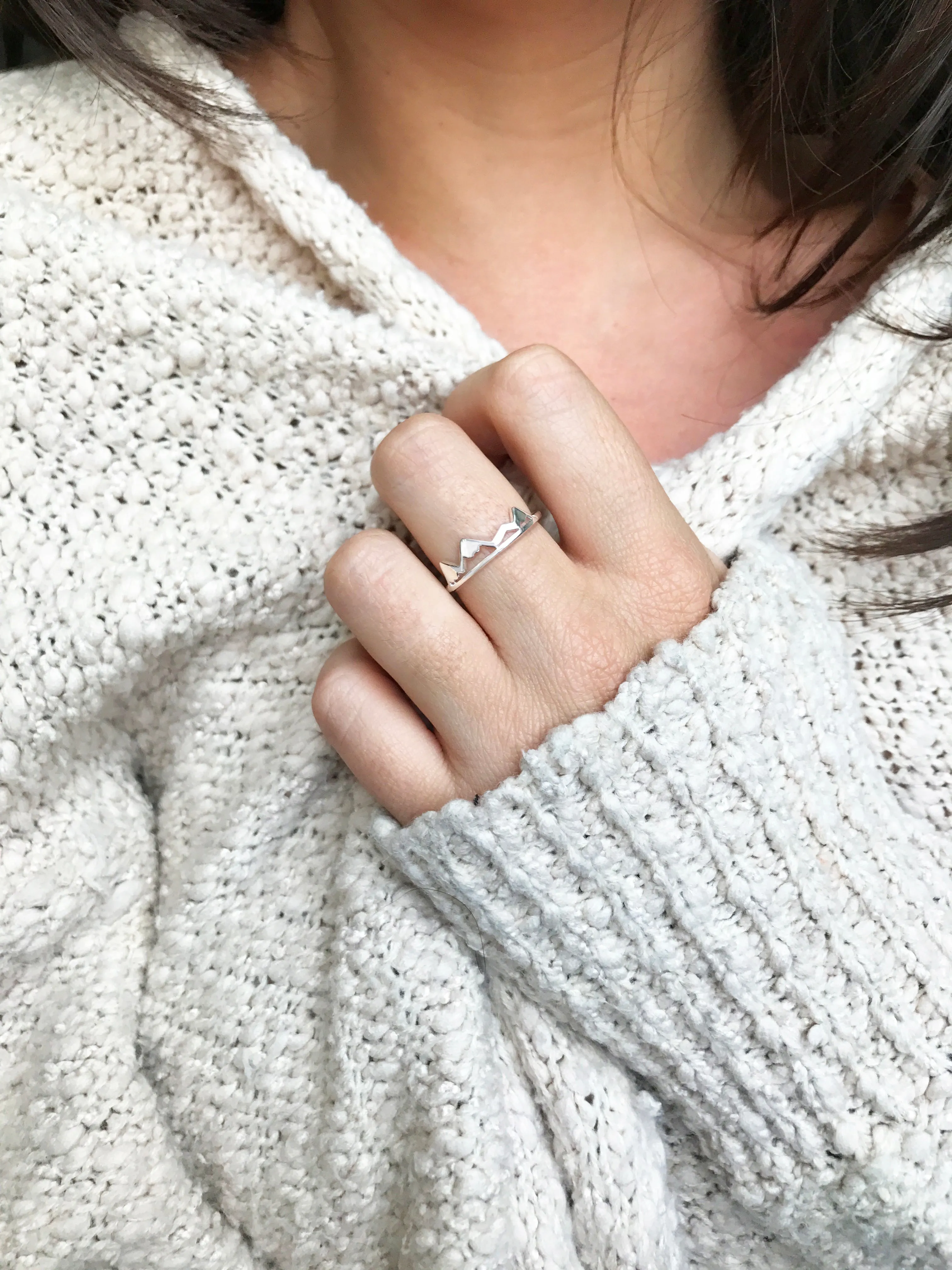 Rose Gold Mountain Ring Victoria Collection