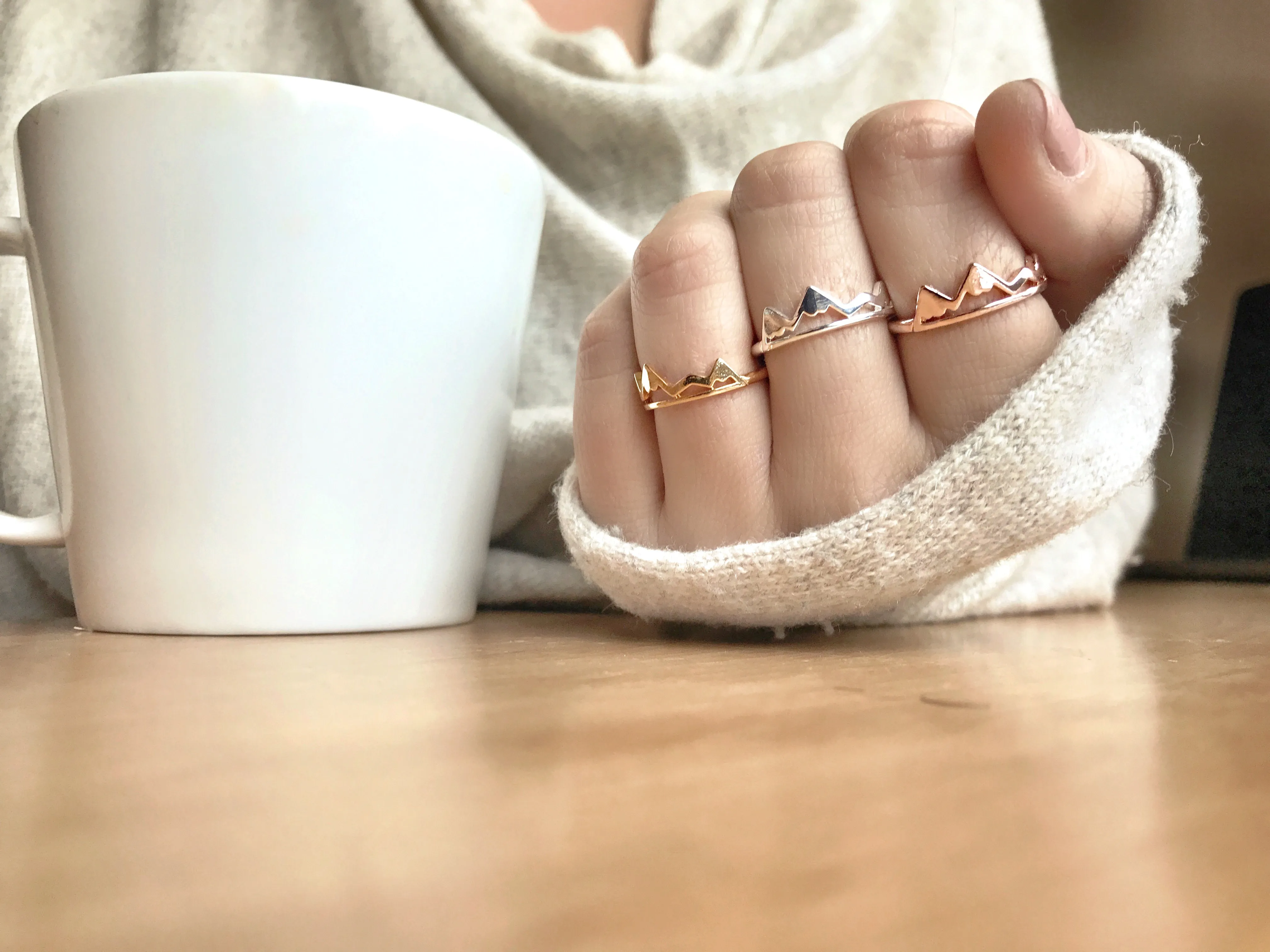 Rose Gold Mountain Ring Victoria Collection