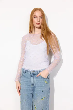 Sammy Mesh Blouse - Lavender