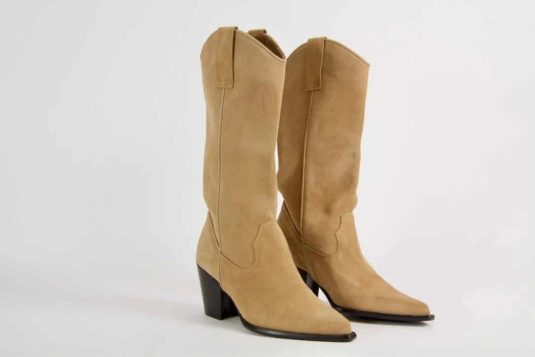 Sapphire Beige Suede Boots