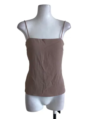 Sepia Spaghetti Strap Crop Top