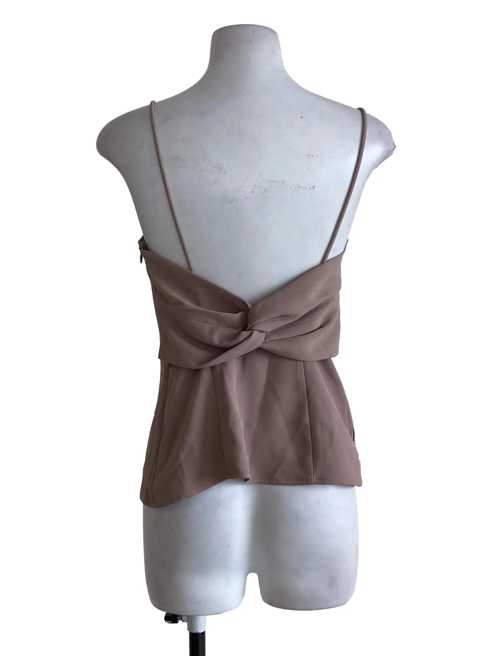 Sepia Spaghetti Strap Crop Top