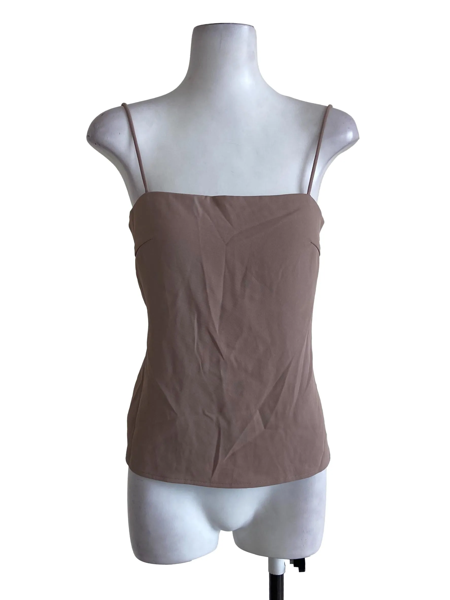 Sepia Spaghetti Strap Crop Top