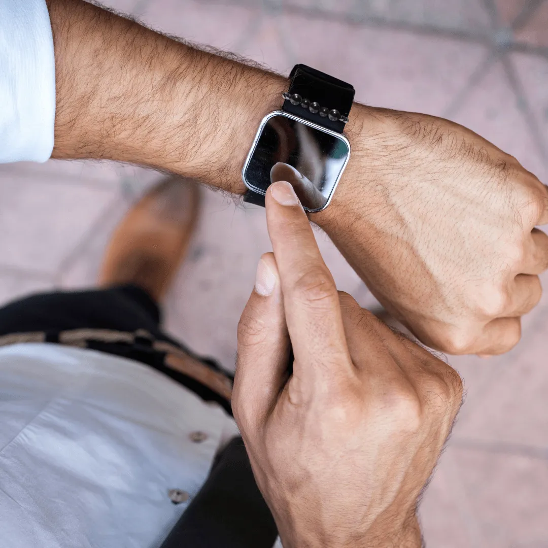Shungite Smart Watch Band Protection Charm Loop | Apple iWatch Galaxy Smartwatch Decor Unisex