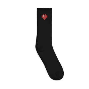 Socks - Pixel Heart - Embroidered