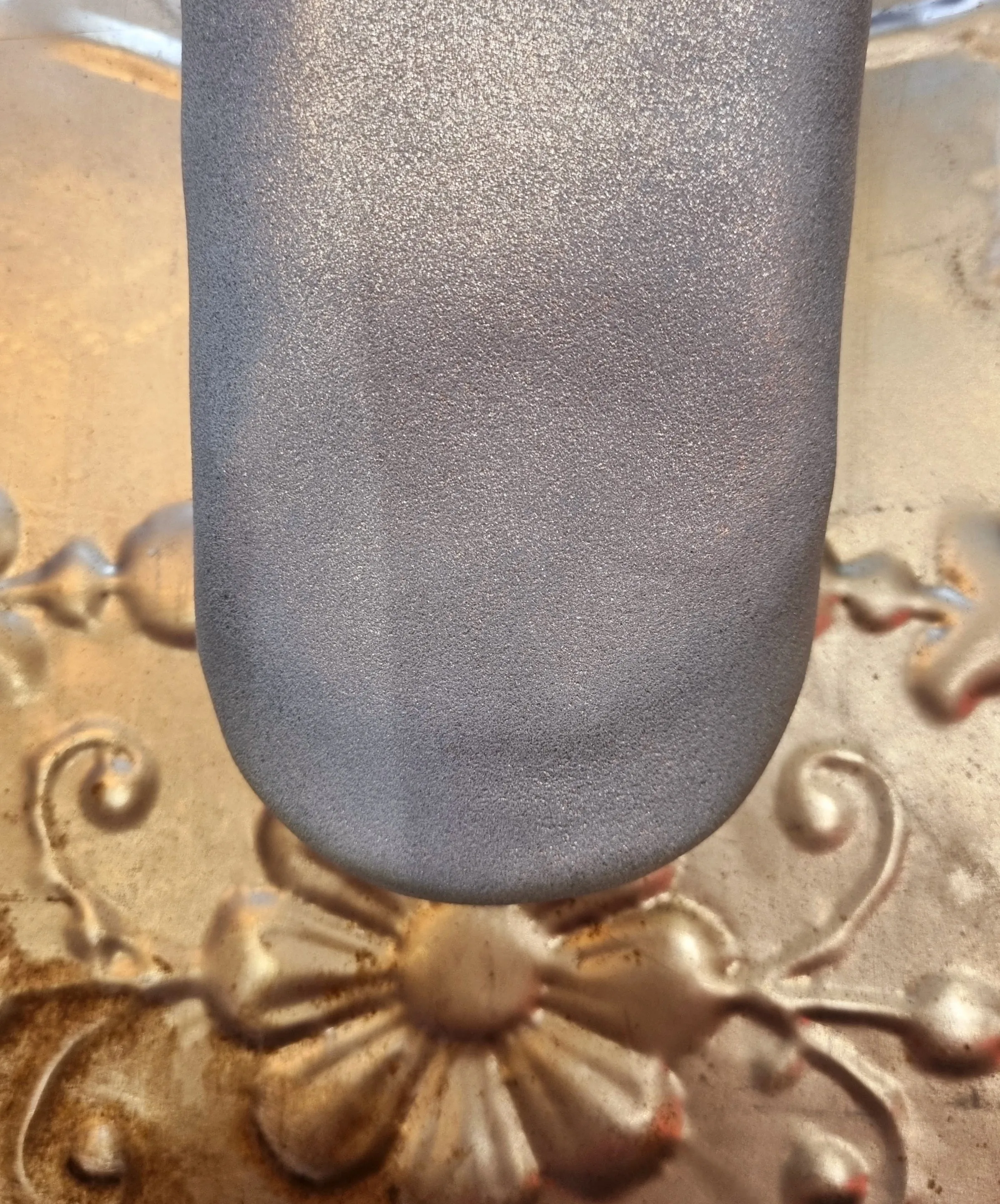 Soft leather metallic slippers .. size 39