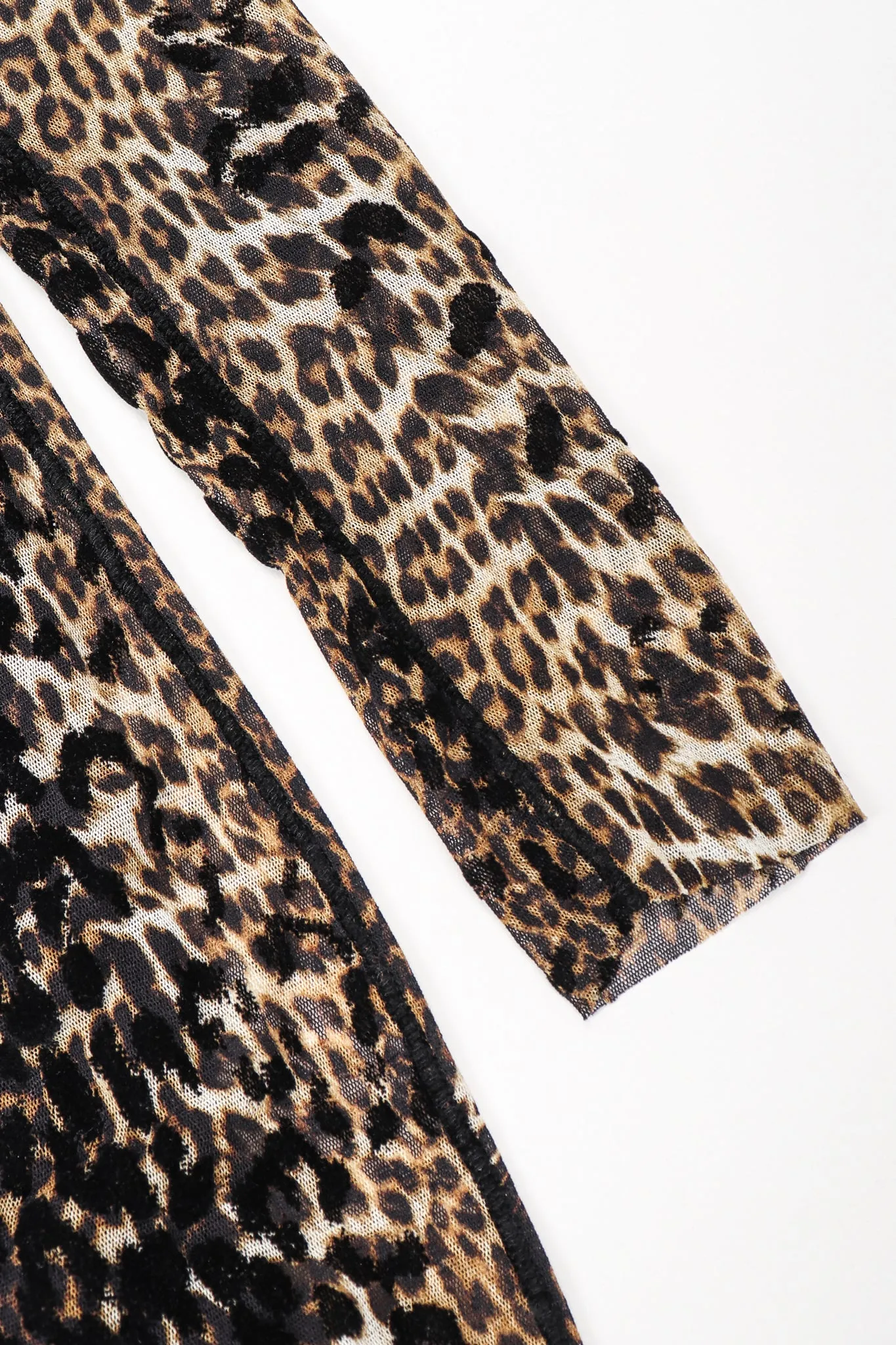 Soleil Mesh Leopard Scarf Dress