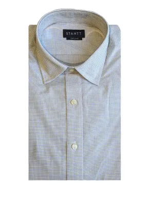 STANTT Kelly Green Grid Check Business Casual Shirt Corland Fit 15.5- 30