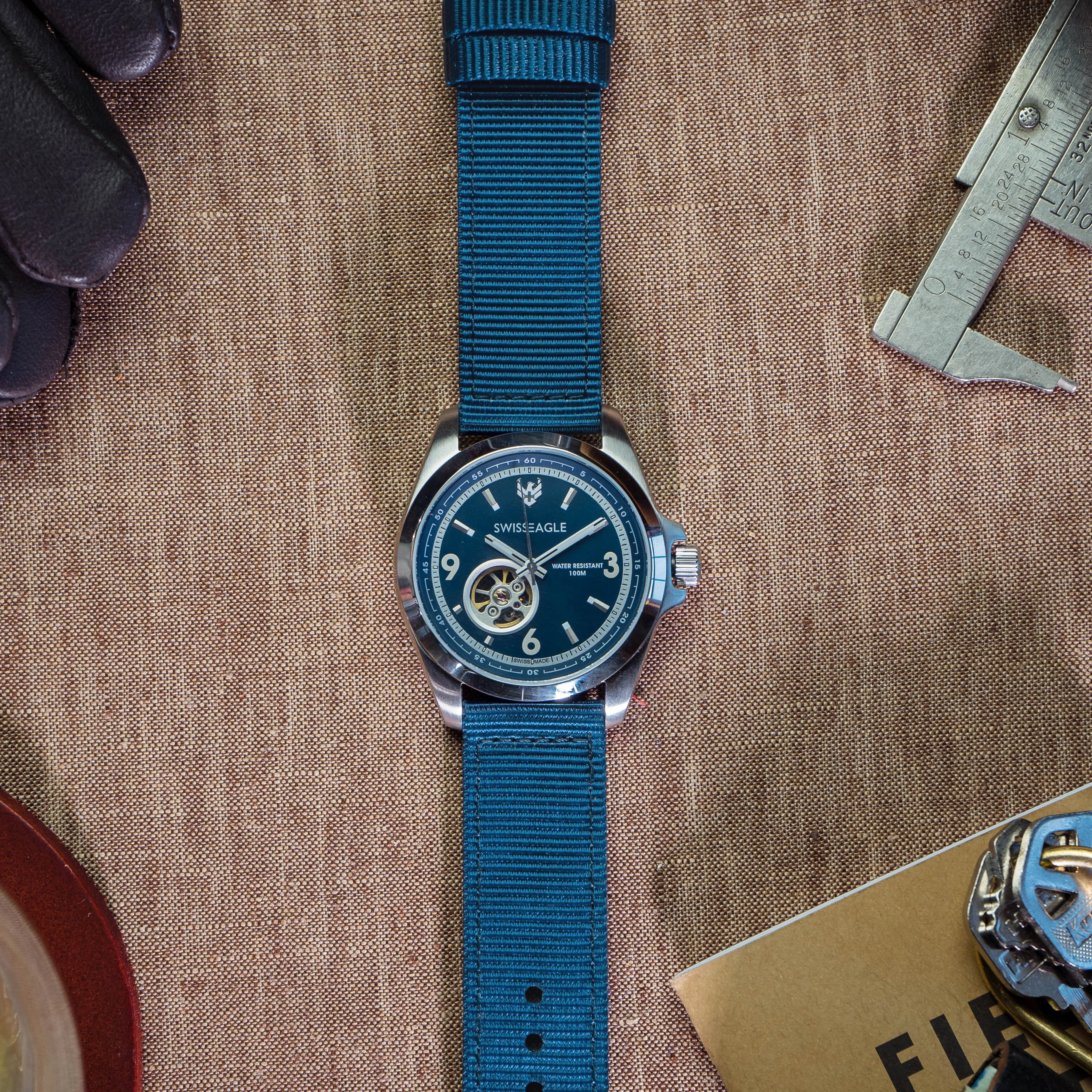 Steel Blue Two Piece NATO® style Watch Band