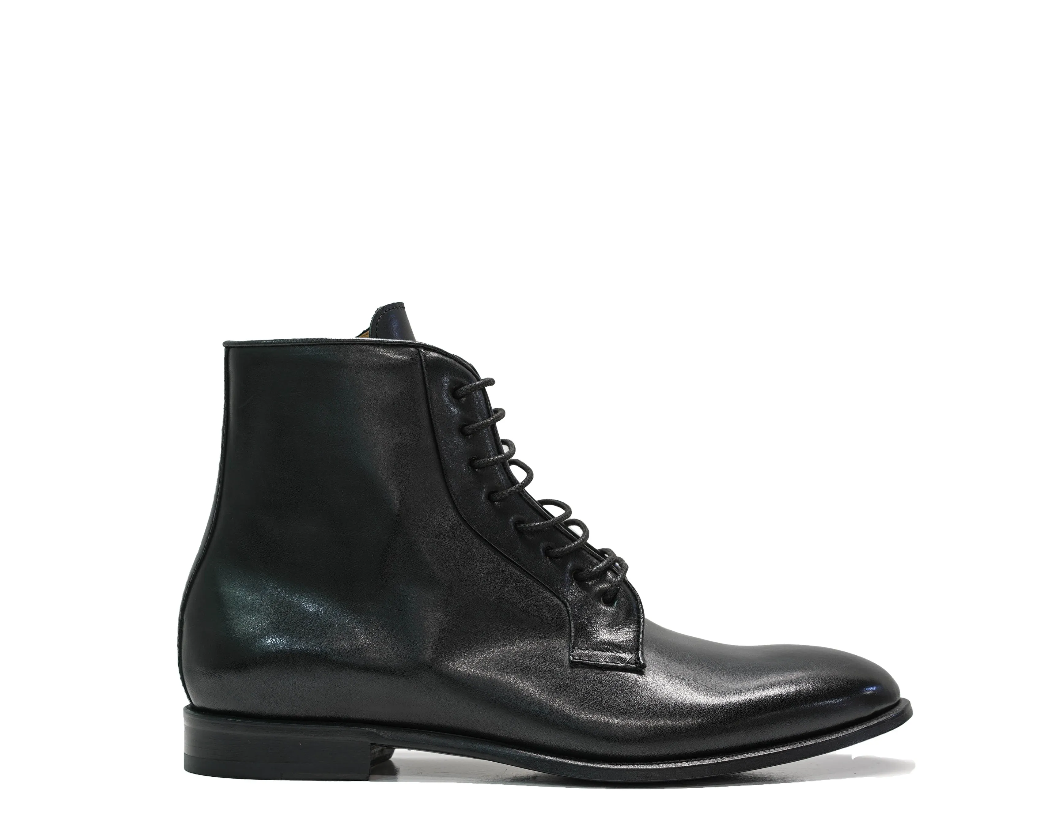 Stefano Stefani Men's Black Leather Lace Up Boot 10806I22 20% OFF