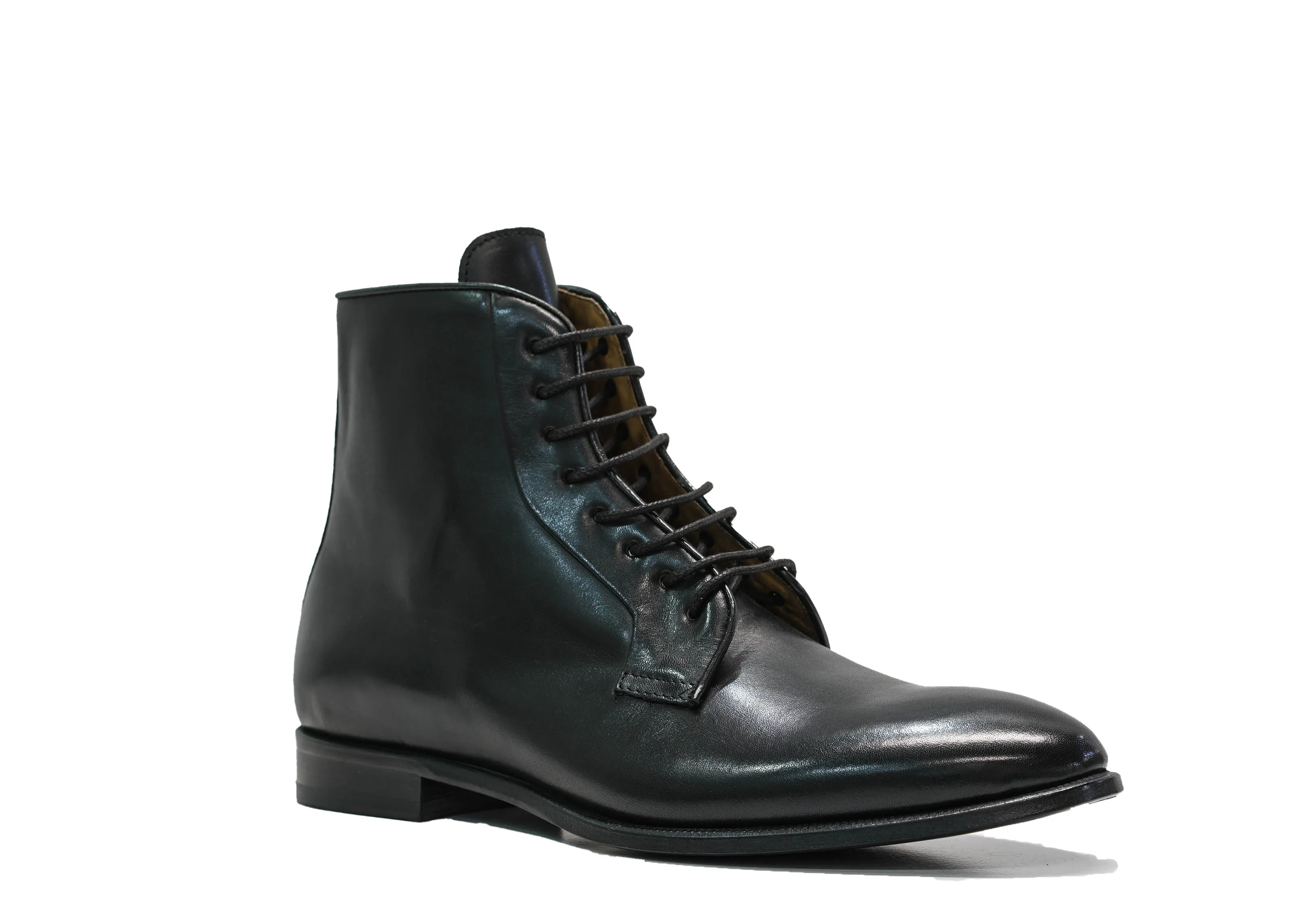 Stefano Stefani Men's Black Leather Lace Up Boot 10806I22 20% OFF