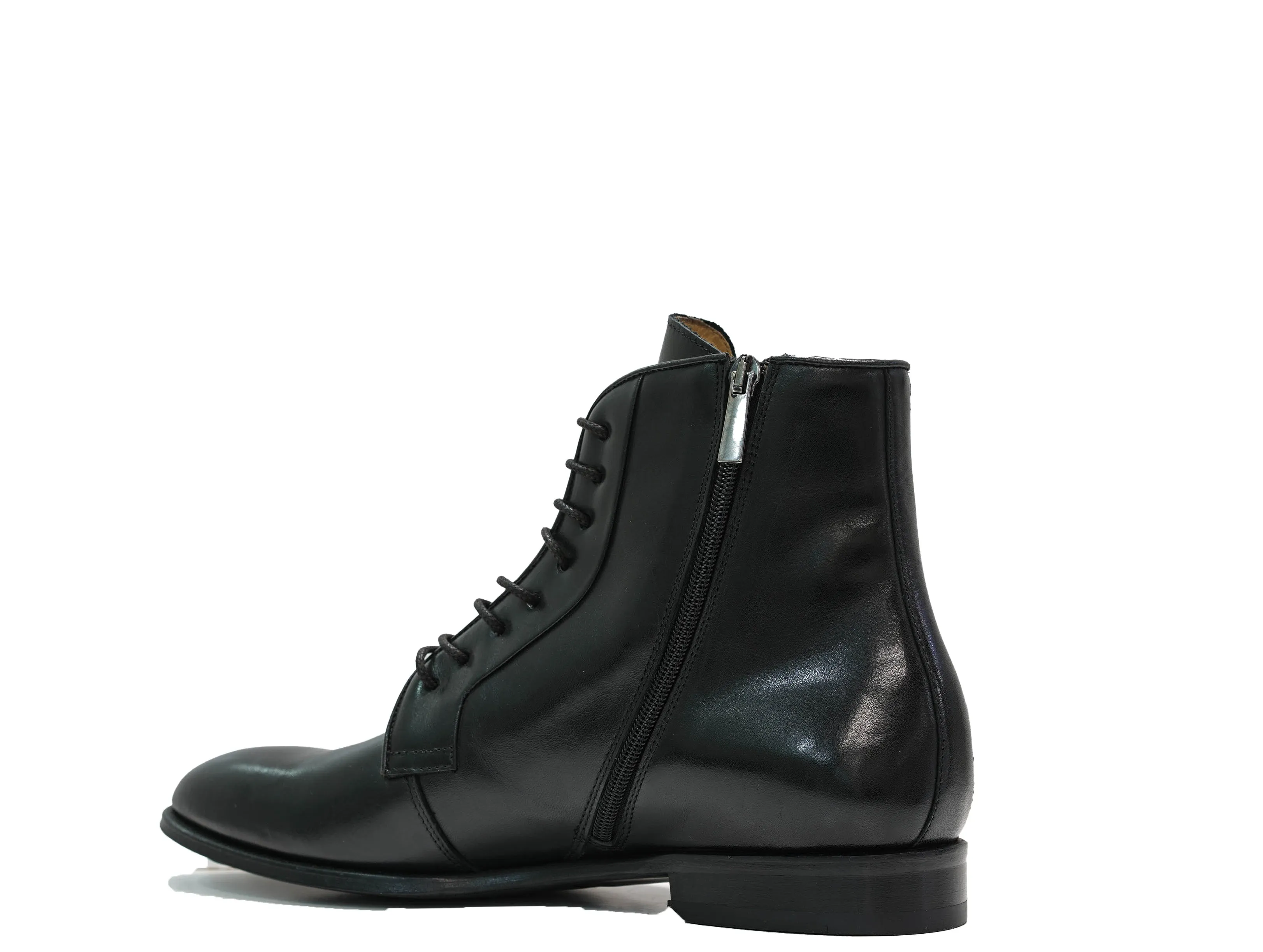 Stefano Stefani Men's Black Leather Lace Up Boot 10806I22 20% OFF