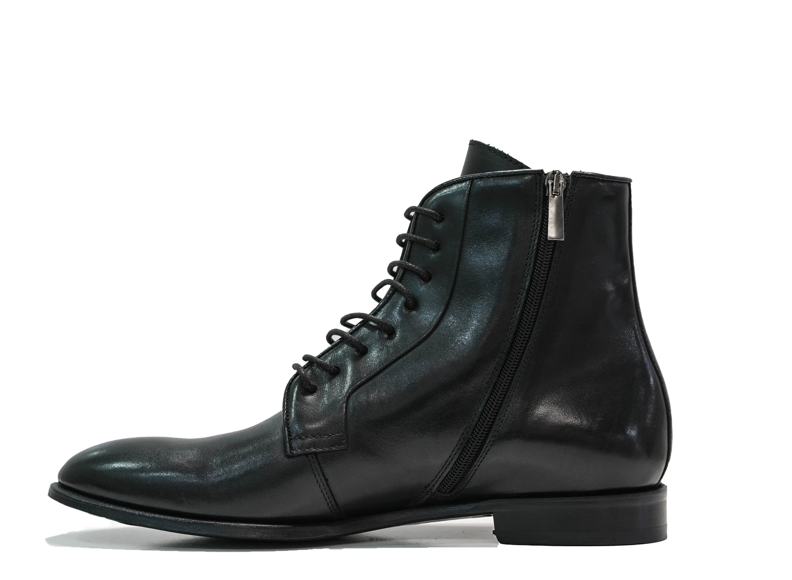 Stefano Stefani Men's Black Leather Lace Up Boot 10806I22 20% OFF