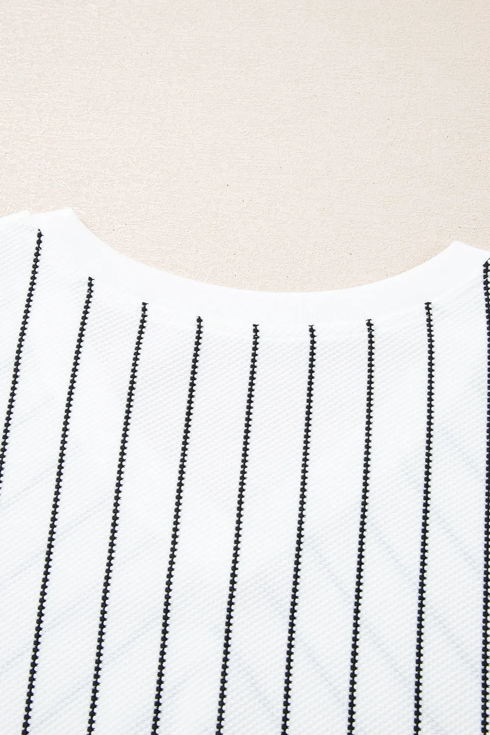 Striped V-Neck Long Sleeve Blouse