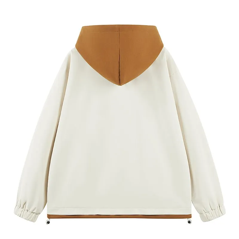 Stylish Men's Raincoat with Faux Two-piece Design and Label Detailing