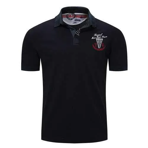 Stylish Printed Hit Color Collar Golf Shirts