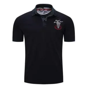 Stylish Printed Hit Color Collar Golf Shirts