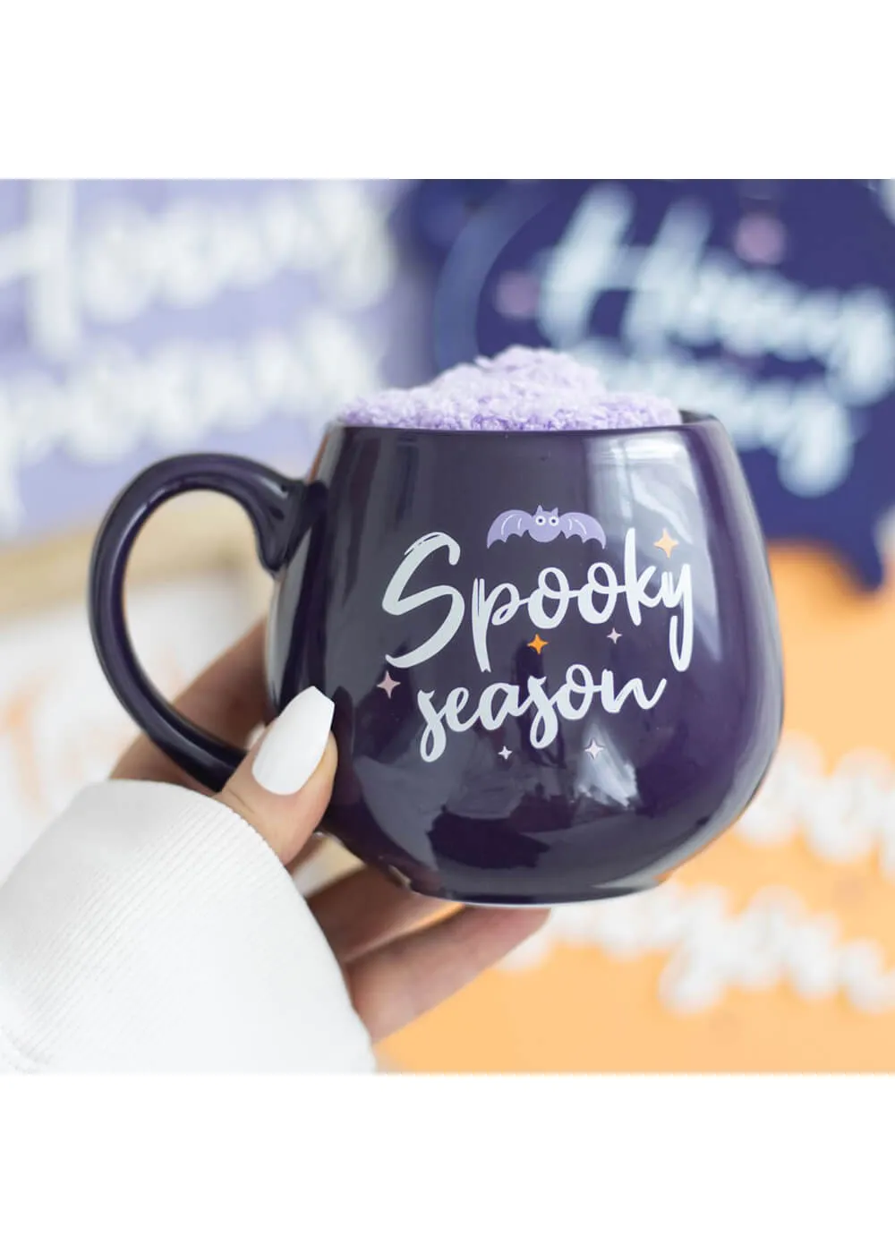 Succubus Home Spooky Season Set Mug With Socks Black