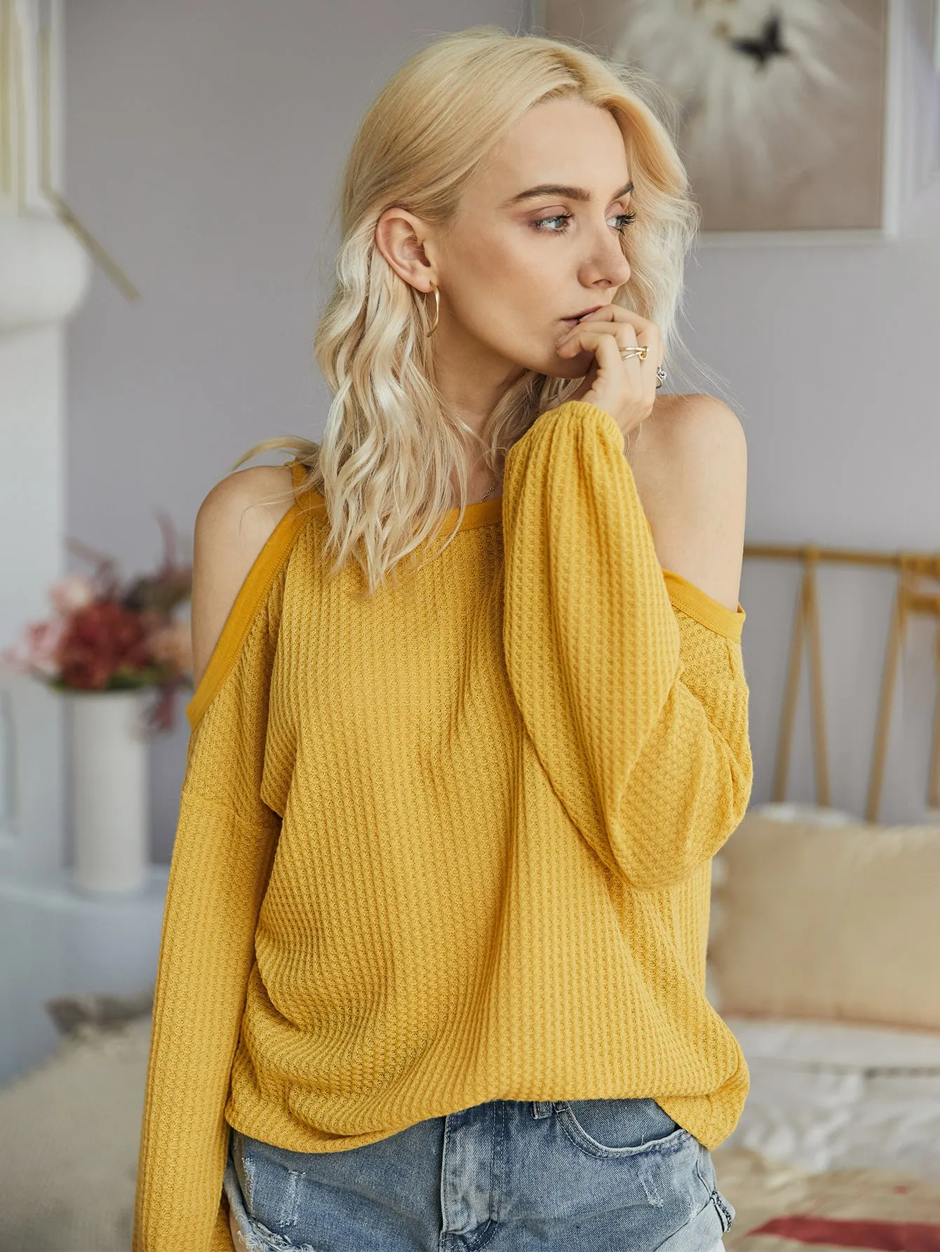 Suspenders One Shoulder Tops Knit Shirt