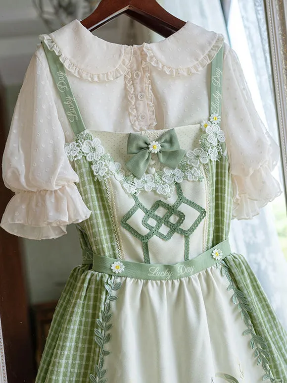 Sweet Lolita Blouses Short Sleeves Top White Lolita Top Lolita Shirt