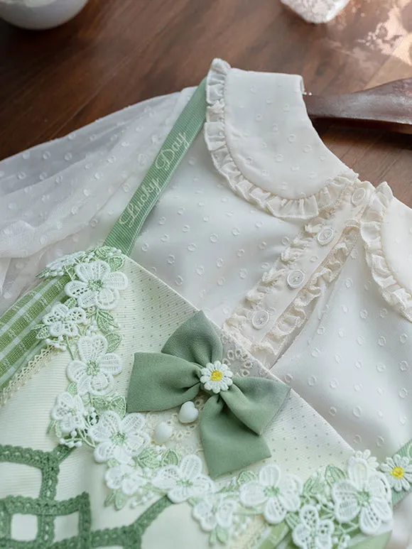 Sweet Lolita Blouses Short Sleeves Top White Lolita Top Lolita Shirt