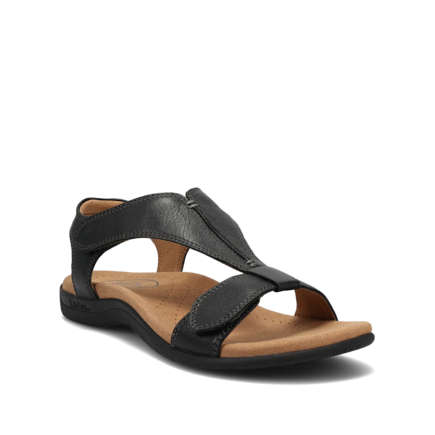 TAOS THE SHOW BLACK LEATHER SANDAL