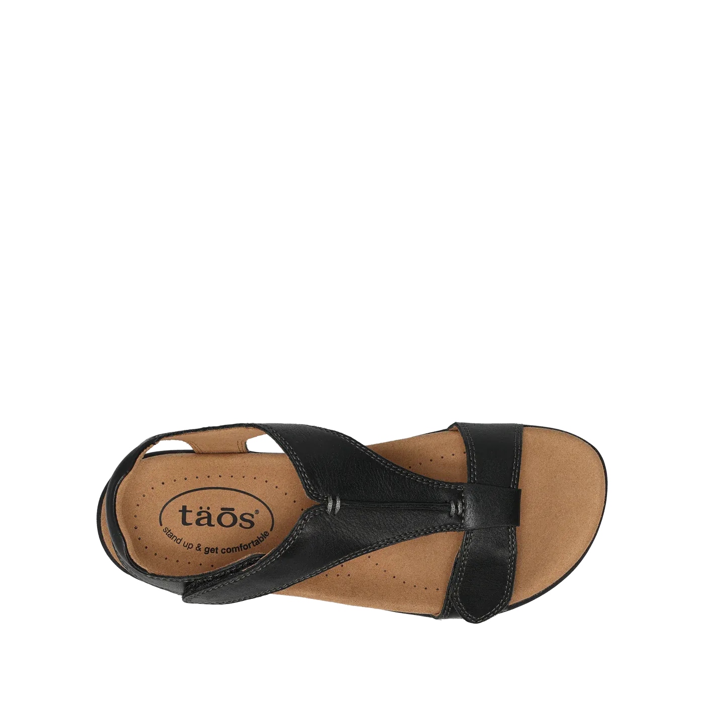 TAOS THE SHOW BLACK LEATHER SANDAL
