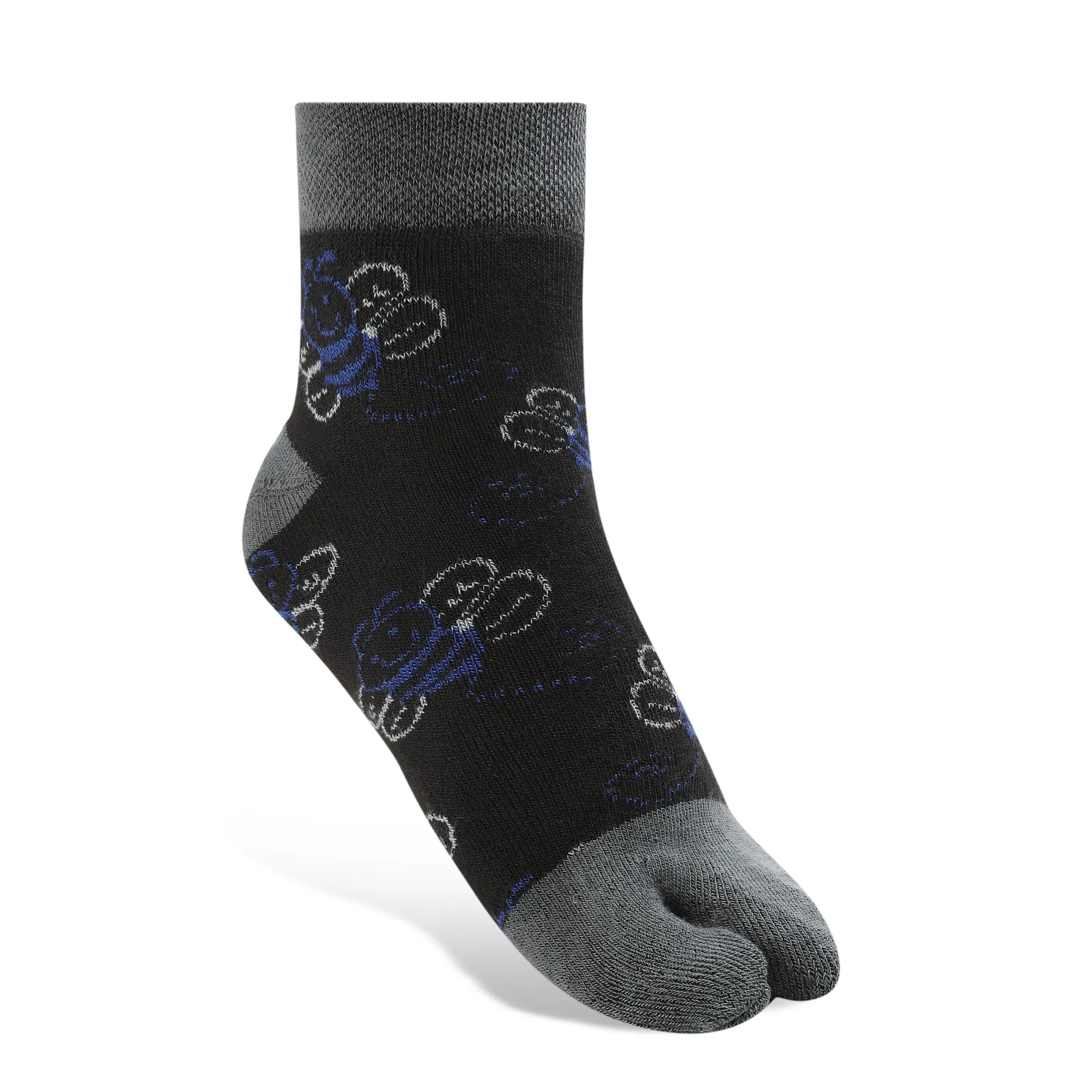 Texlon Men Ankle Length Blended Spandex Thick Towel Terry Long Rib Elastic Thumb Socks Pack of 4