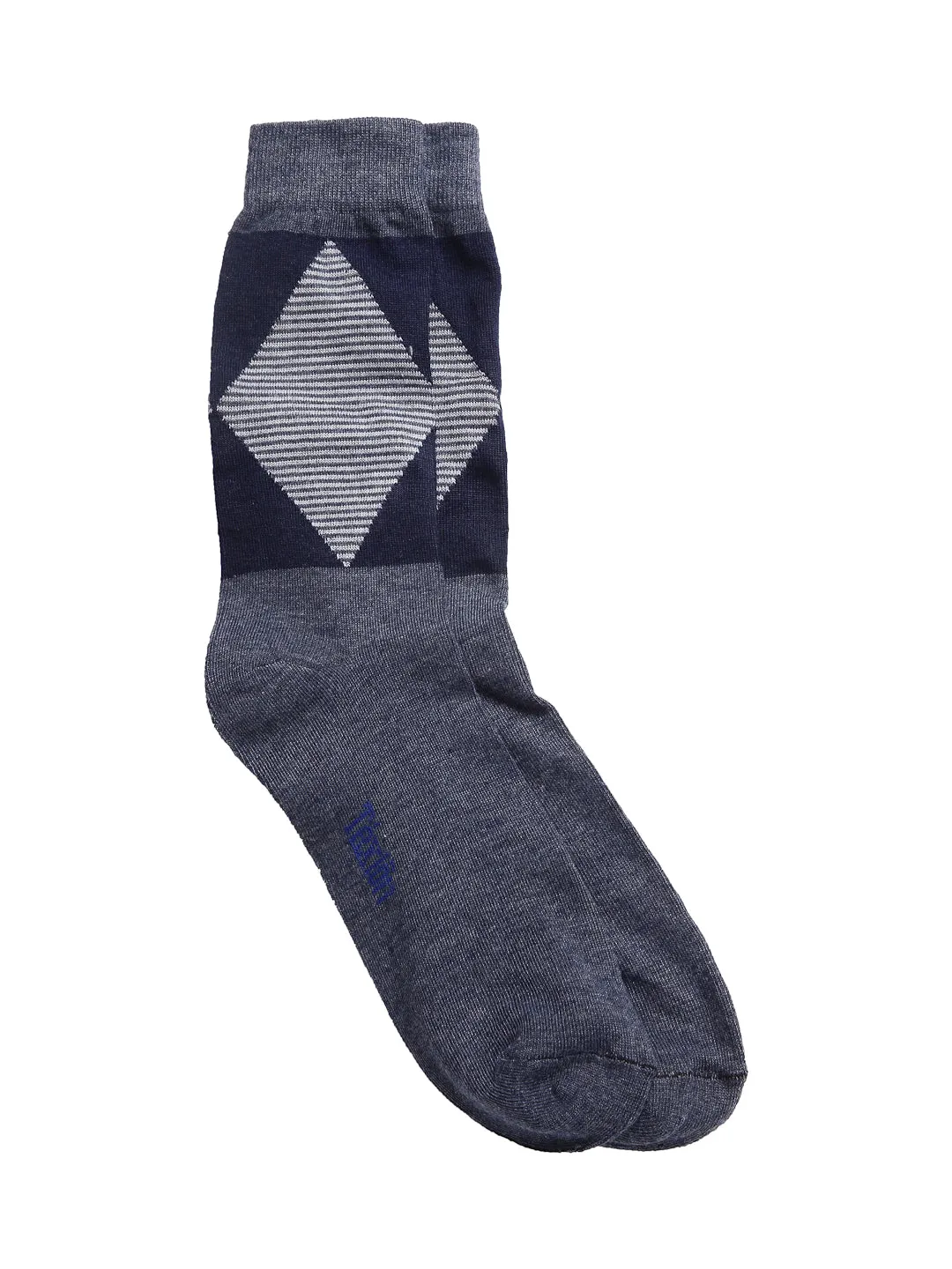 Texlon Men's Woolen Calf Length Thick Winter Wear Socks (Multicolor, Free Size) - Pack of 5 Pairs
