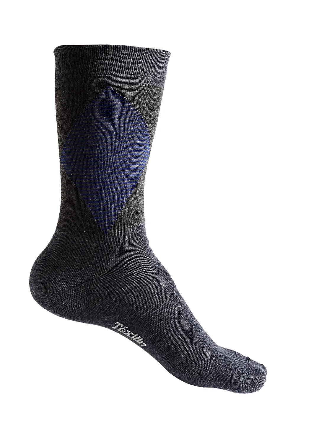 Texlon Men's Woolen Calf Length Thick Winter Wear Socks (Multicolor, Free Size) - Pack of 5 Pairs