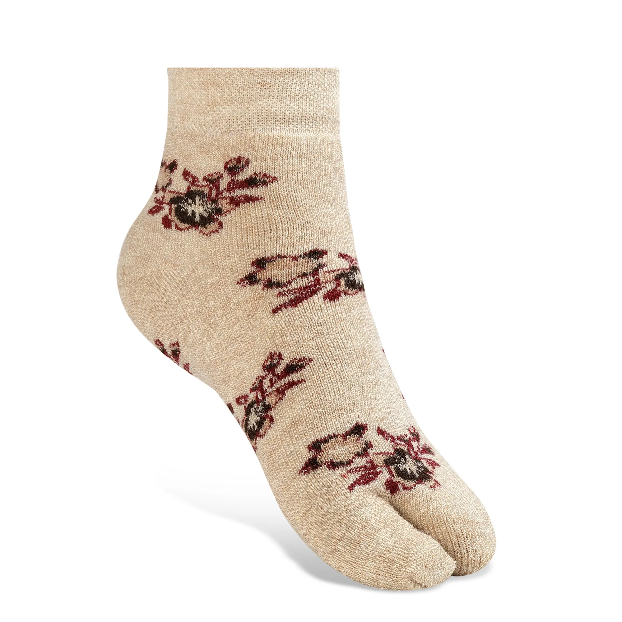 Texlon Women Ankle Length Thumb Woolen Terry Thick Towel Spandex Winter Wear Socks Pack of 4