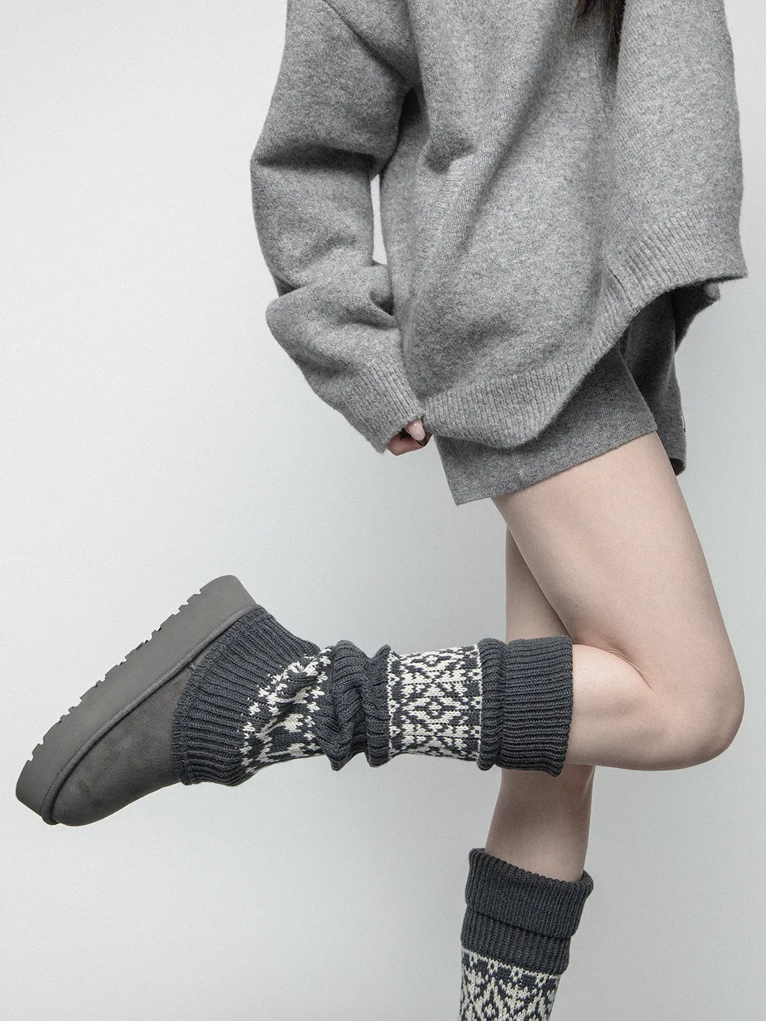 Thick knitted socks
