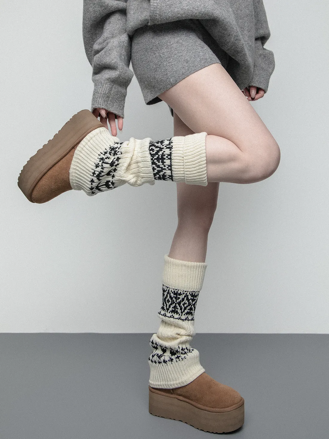 Thick knitted socks