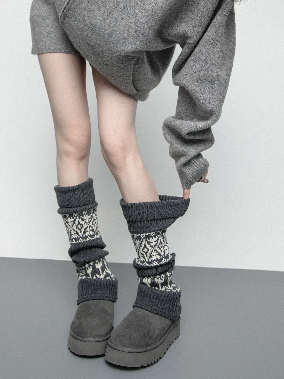 Thick knitted socks