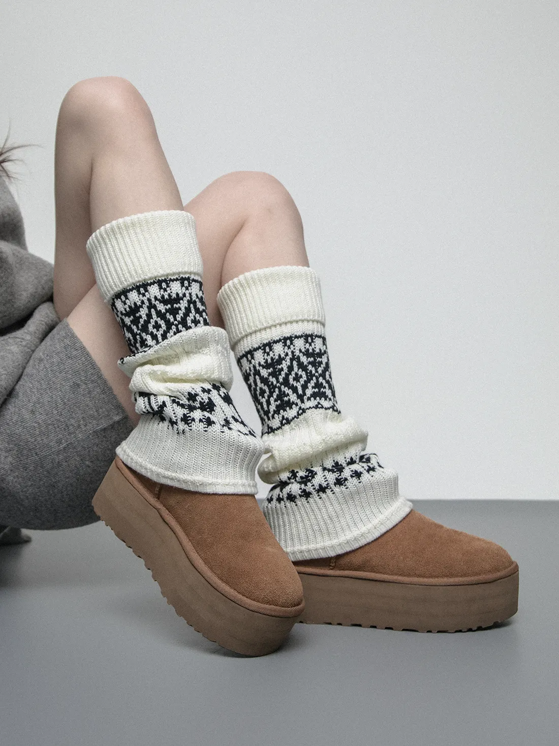 Thick knitted socks
